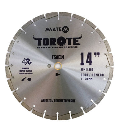 Imagen de DISCO SEGMENTADO 14" ASFALTO Y CONCRETO VERDE