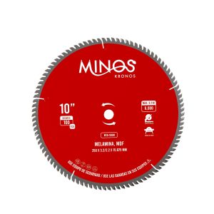 DISCO DE SIERRA 10" x 5/8", 100 DIENTES PARA MELAMINA Y MDF