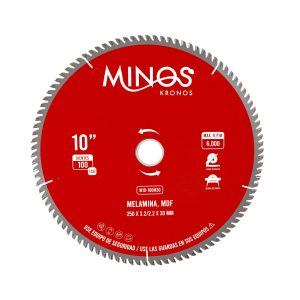 DISCO DE SIERRA 10" x 7/8", 100 DIENTES PARA MELAMINA Y MDF